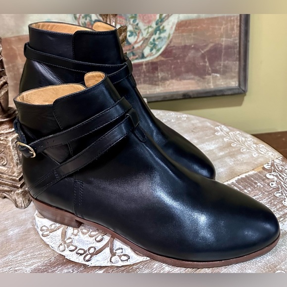 EUC Sezane “Montana” Low Heel Black Leather Ankle Boot. Sz 39/8 - Picture 2 of 15